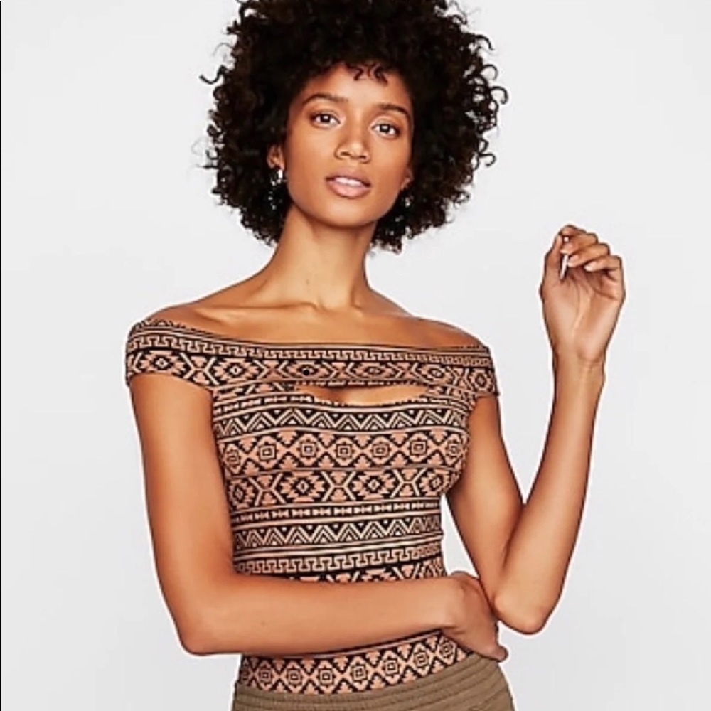Express Tribal Print Body Suit XS